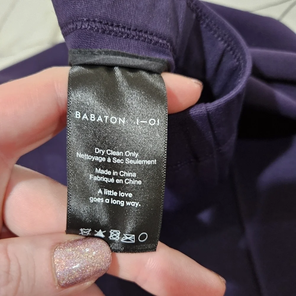 Aritzia Babaton 1-01 Skinny Legging-Style Pant Dark Purple Size Small - Picture 7 of 7